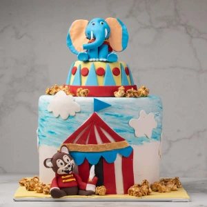 KIDS CIRCUS THEME FONDANT CAKE